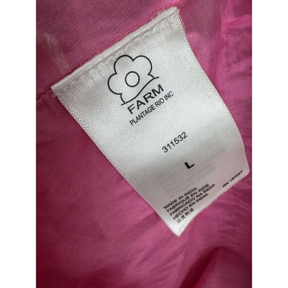 NEW Farm Rio Size Large Pink Tropical Groove Maxi Dress - Picture 8 of 8